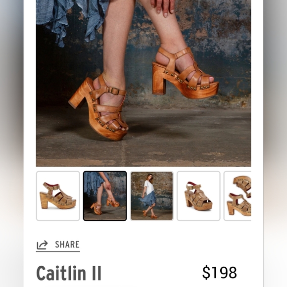 BedStu Caitlin Platform Sandals Rustic Sand Tan Sz 10 Genuine Leather Heels - Picture 3 of 13